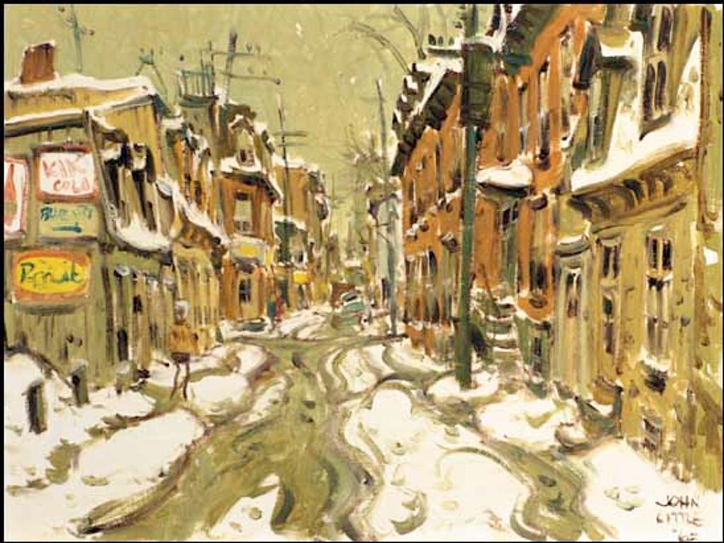 John Geoffrey Caruthers Little (1928-2024) - Rue la Gauchetière at de Bullion, Montréal