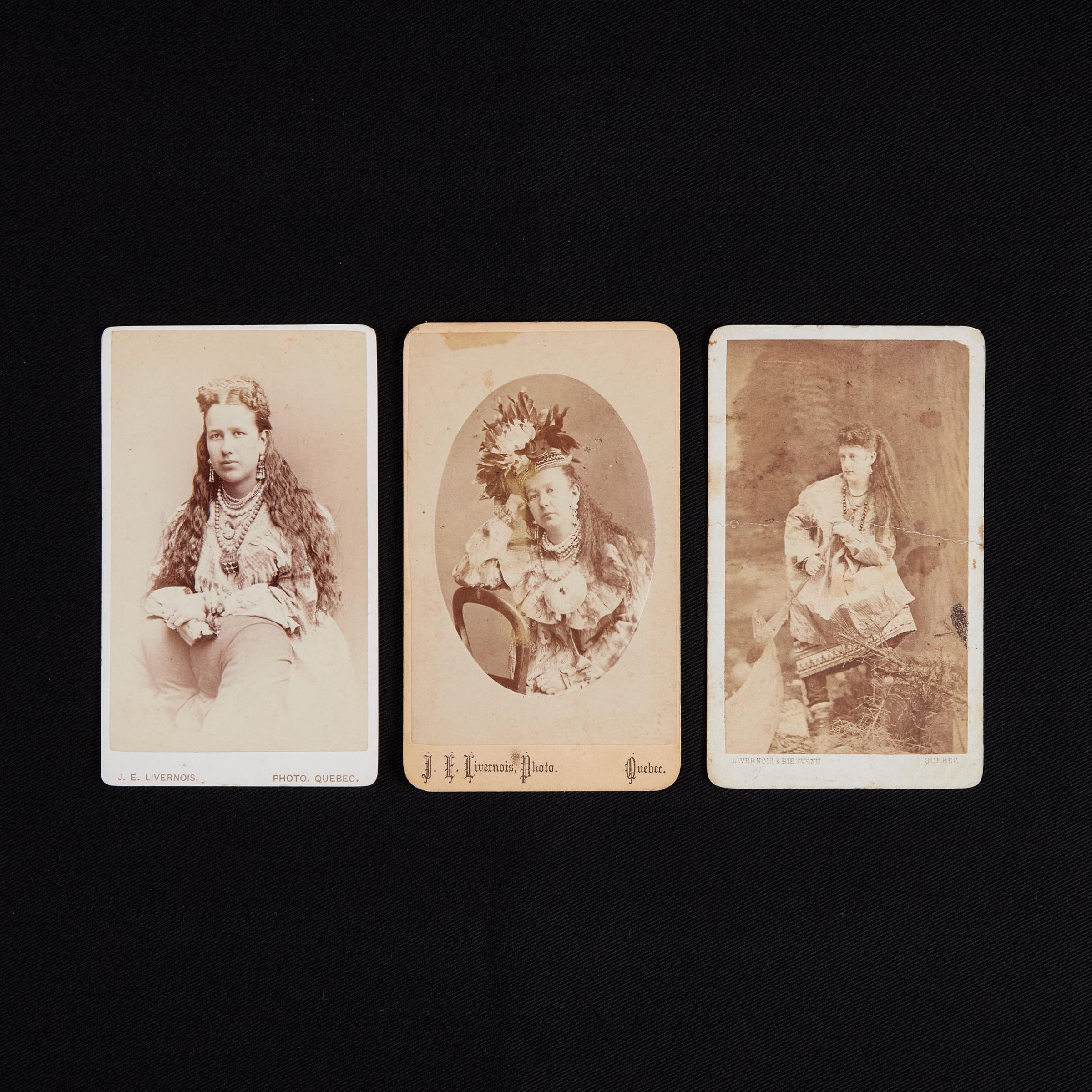 Jules-Ernest Livernois (1851) - Three Unidentified Quebec Wendat (Huron) Subjects, Ca. 1870s; 1860s