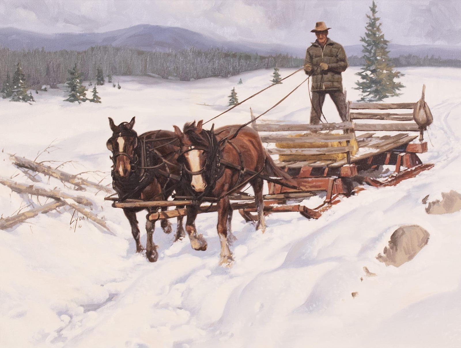 Harold Lloyd Lyon (1930-2020) - Hauling Hay; 1981