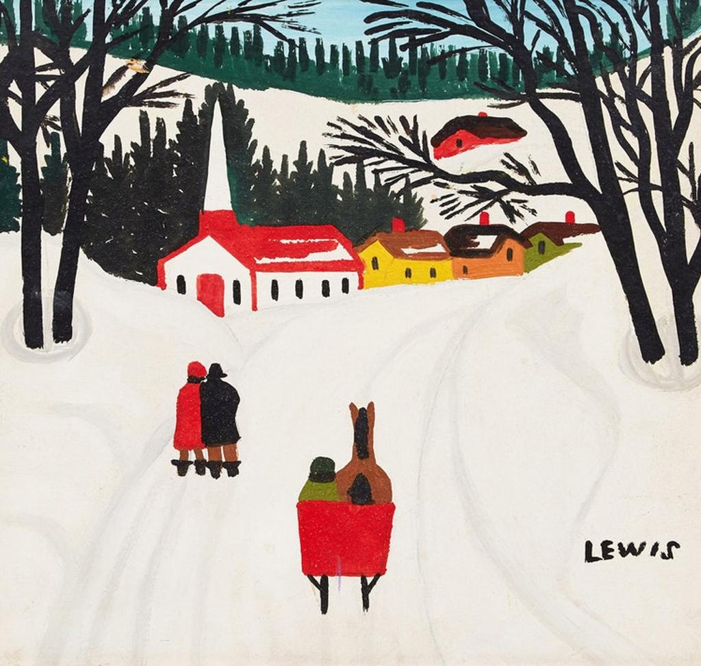 Maud Kathleen Lewis (1903-1970) - Winter Sleighing Scene