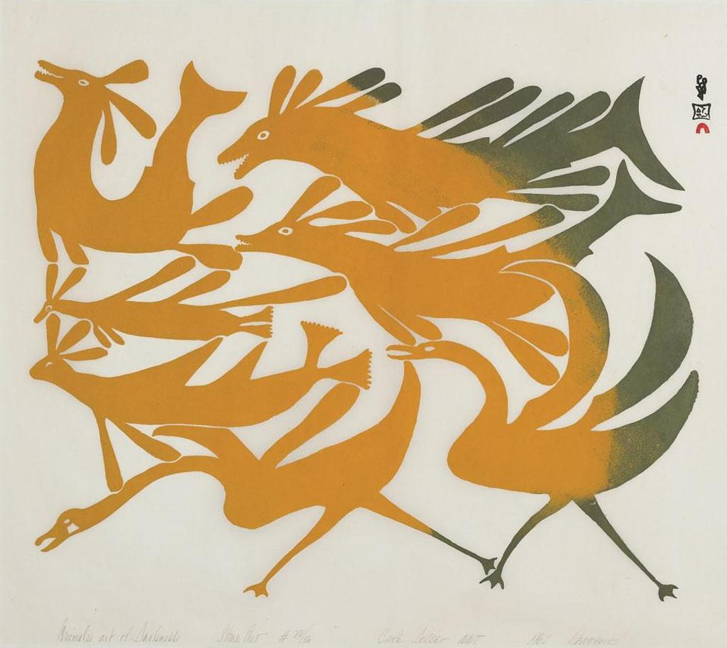Kenojuak Ashevak (1927-2013) - Animals Out Of Darkness