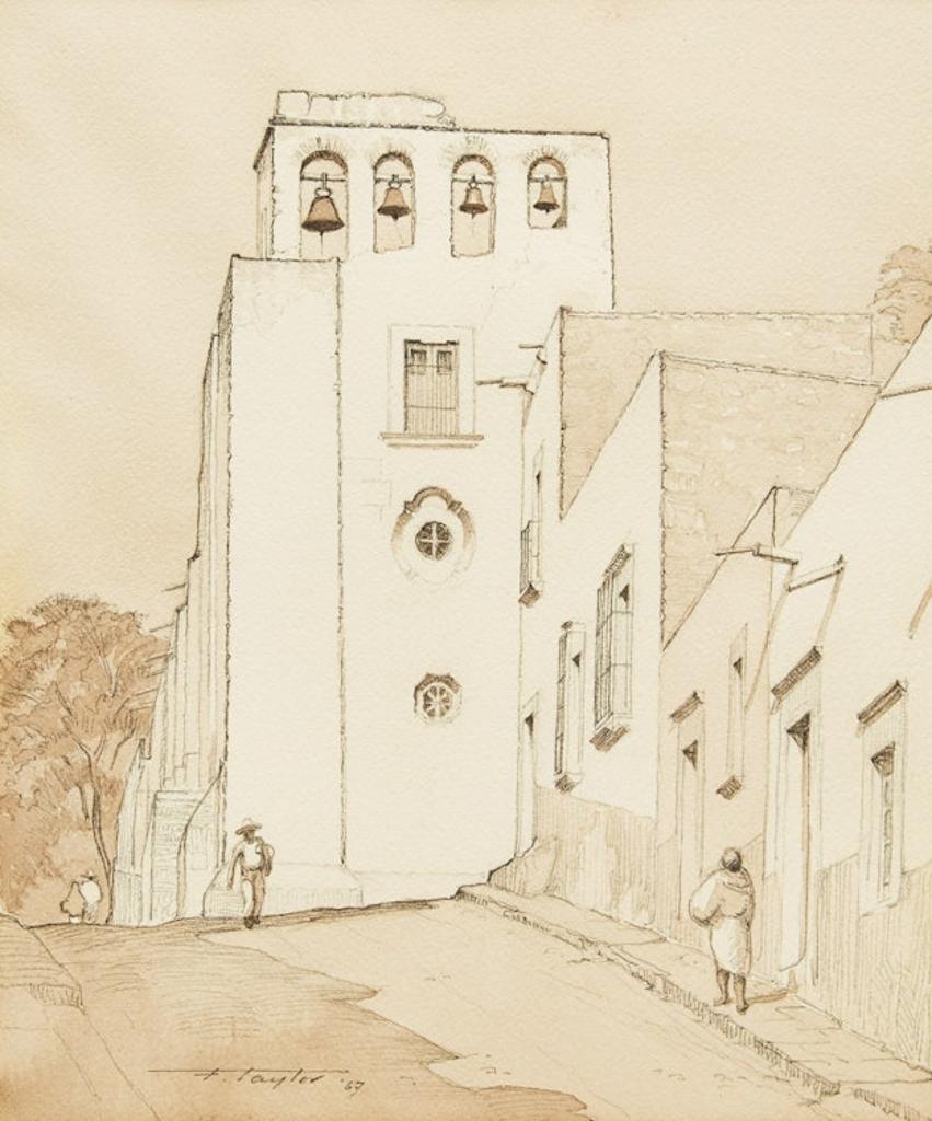 Frederick Bourchier Taylor (1906-1987) - Bell Tower, San Miguel de Allende, Mexico