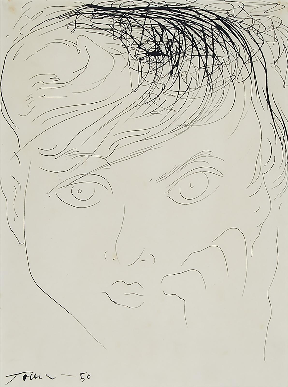 Harold Barling Town (1924-1990) - Untitled (Portrait Of Claude)