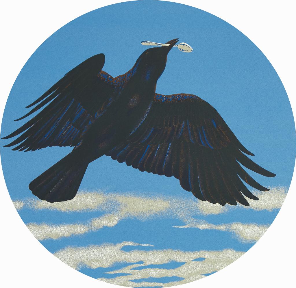 Alexander (Alex) Colville (1920-2013) - Crow with a Silver Spoon