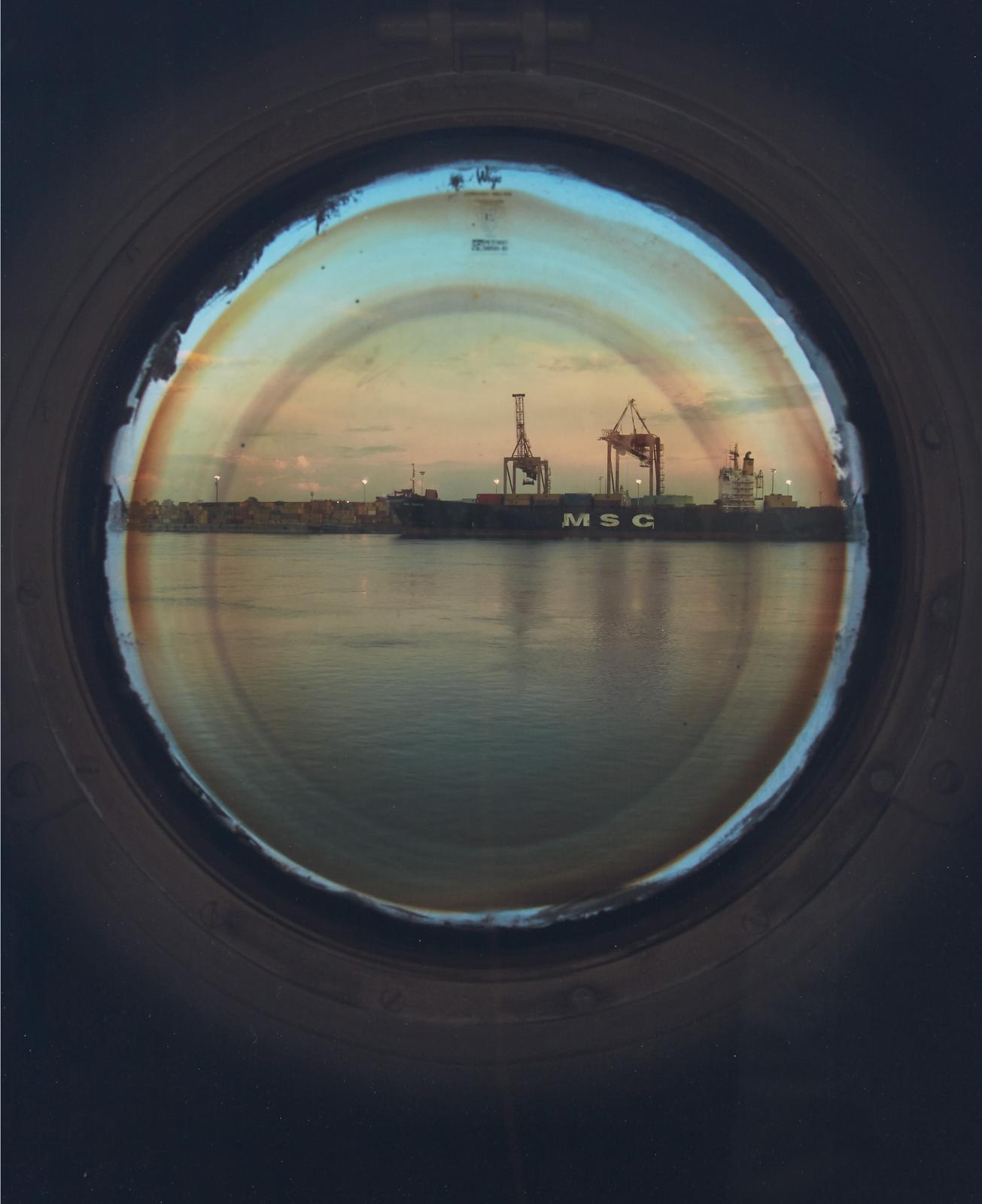 April Hickox (1955) - Portholes (Black Boat), 2012