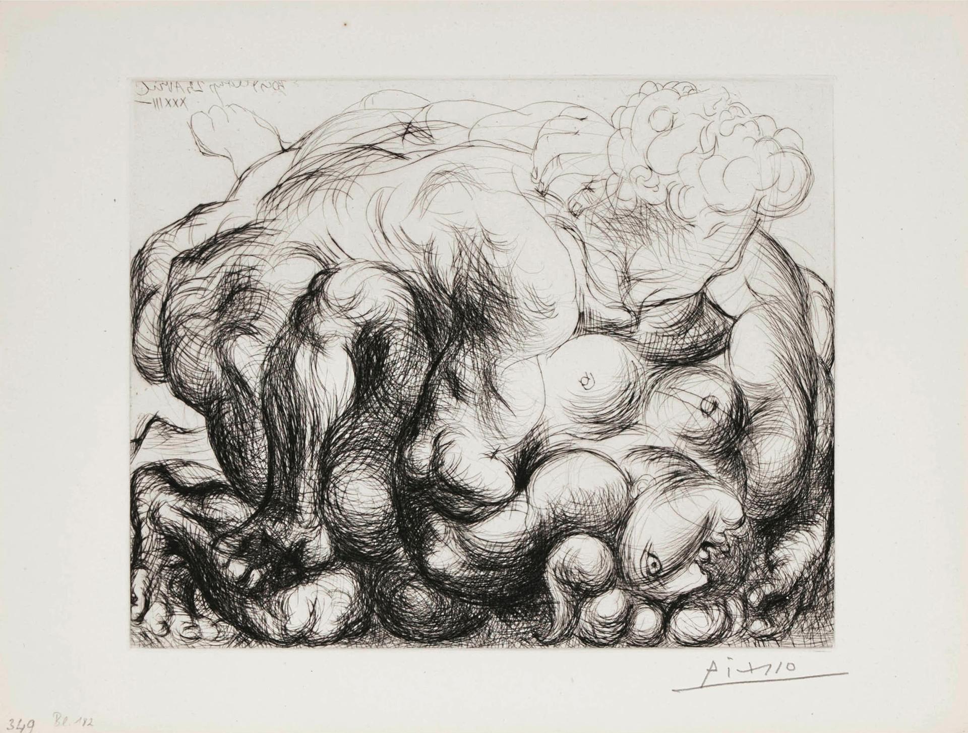 Pablo Ruiz Picasso (1881-1973) - Le Viol, V, Plate 31, From La Suite Vollard [b. 182, Ba. 341]