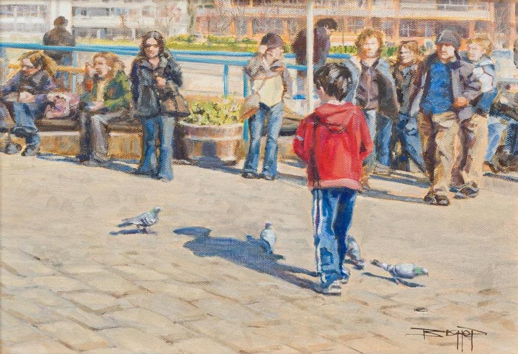 Linda Bishop - Feeding Pigeons