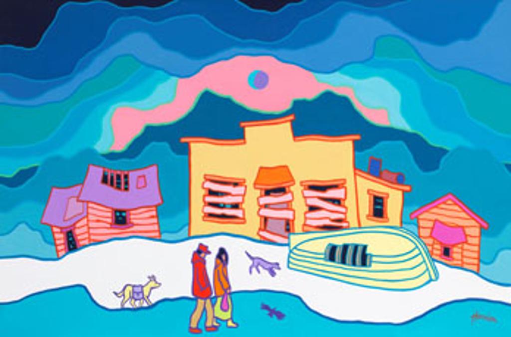 Ted Harrison (1926-2015) - Deserted Gold Town