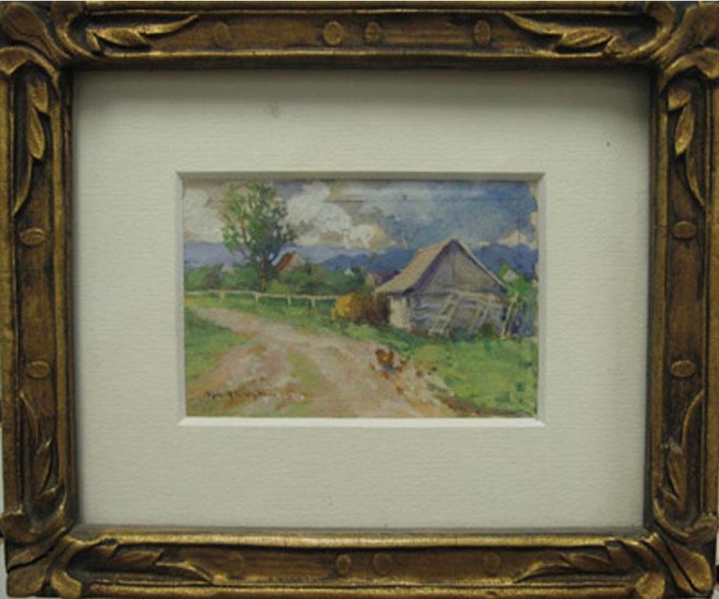 Elizabeth Mcgillivray Strachan Knowles (1866-1928) - Chickens On Roadway