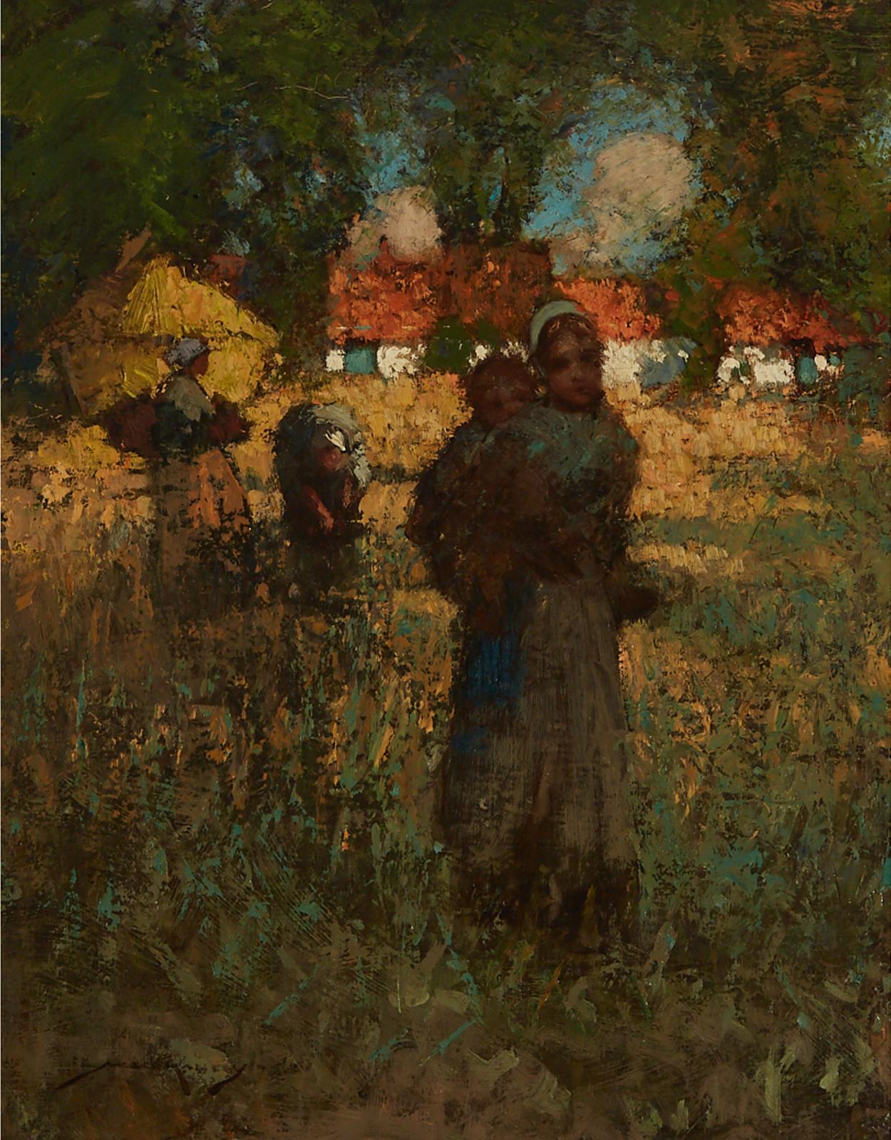William Lee-Hankey (1869-1952) - Mother And Child In A Farming Field