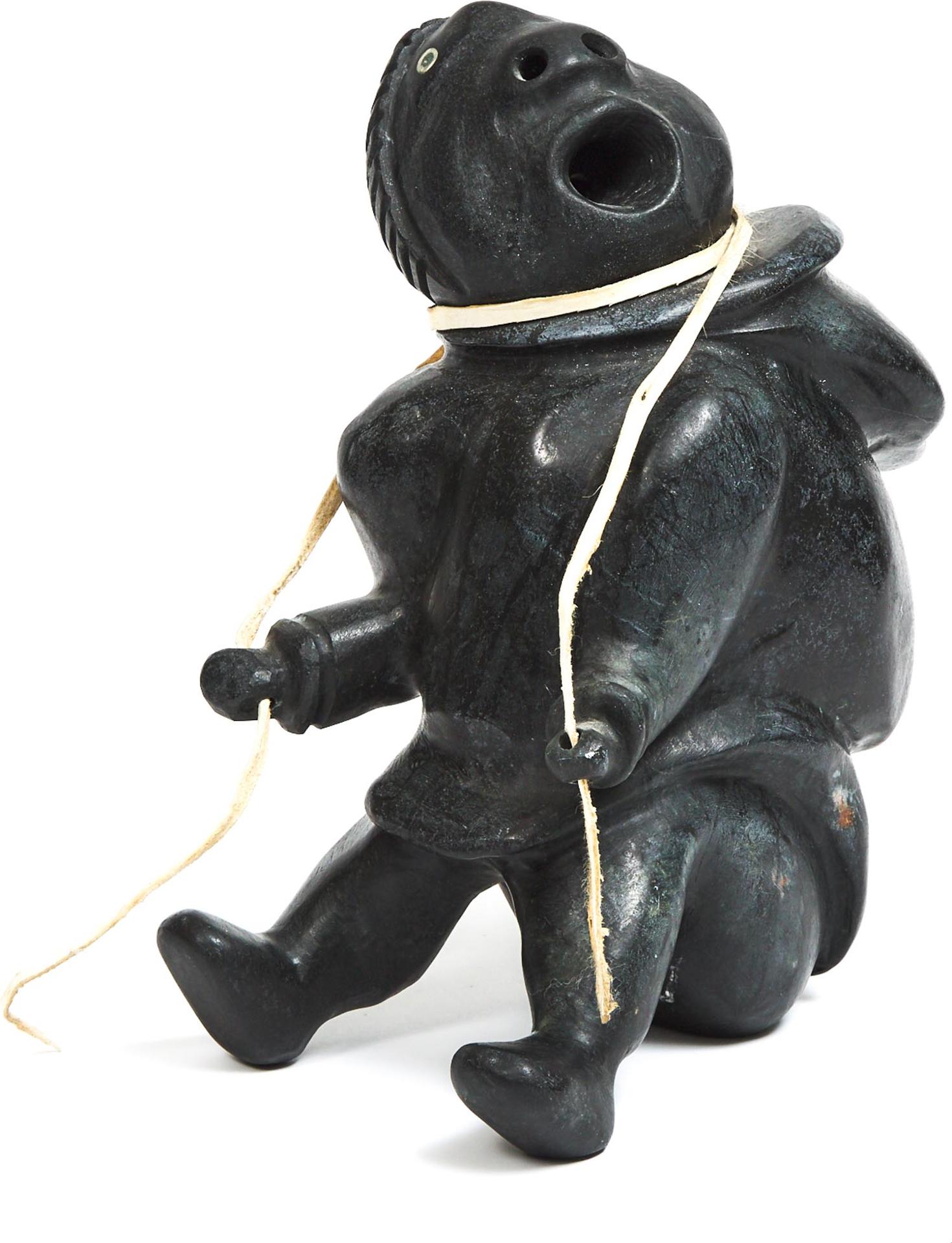 Judas Ullulaq (1937-1998) - Seated Hunter With Rope