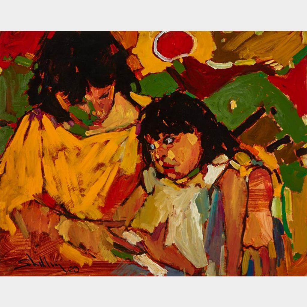 Arthur Shilling (1941-1986) - Portrait Of Two Girls