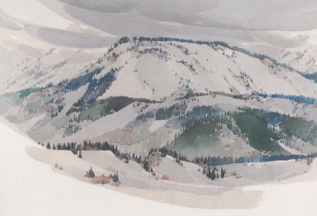 Luke Orton Lindoe (1913-1998) - White In The Rockies; 1981