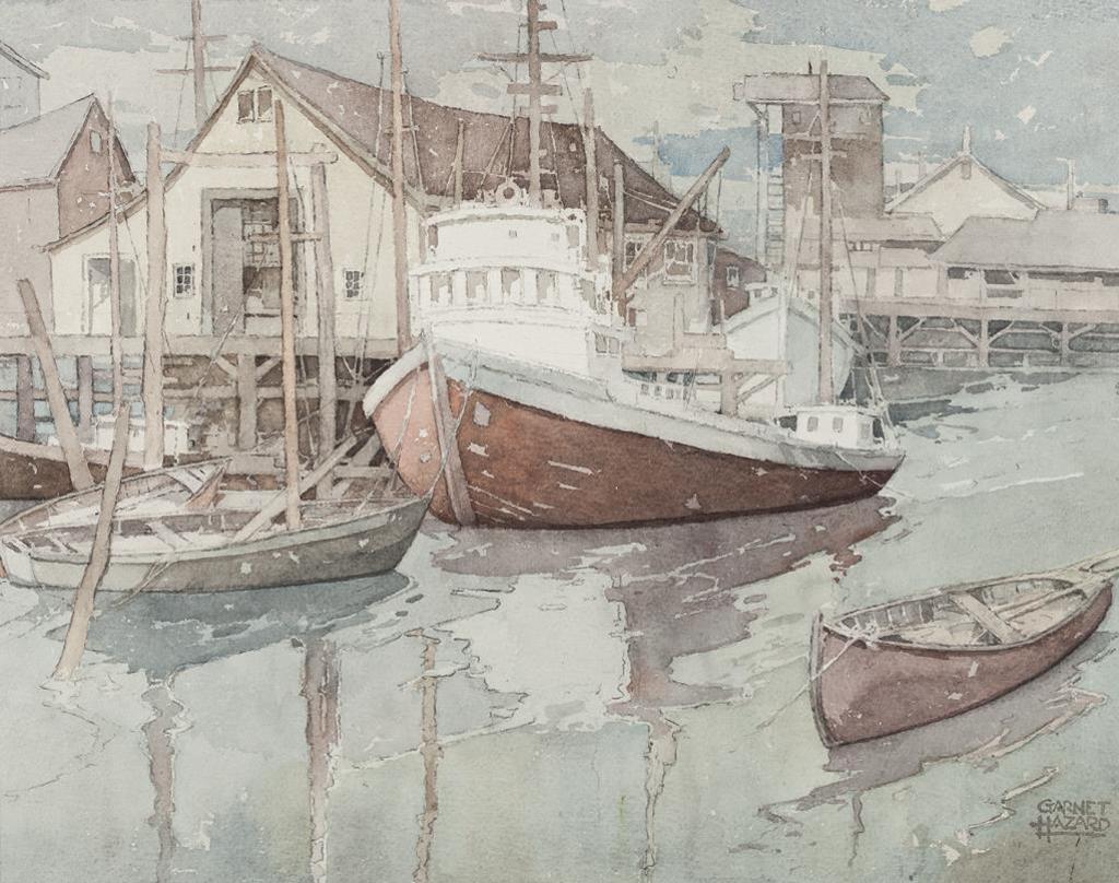 Garnet Hazard (1903-1987) - Boats in Harbour