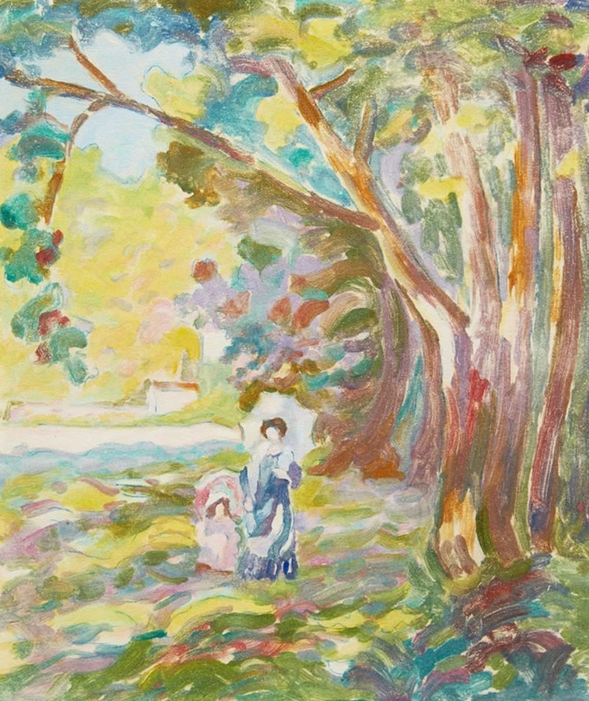Henri Beau (1863-1949) - Mother and Child in the Garden