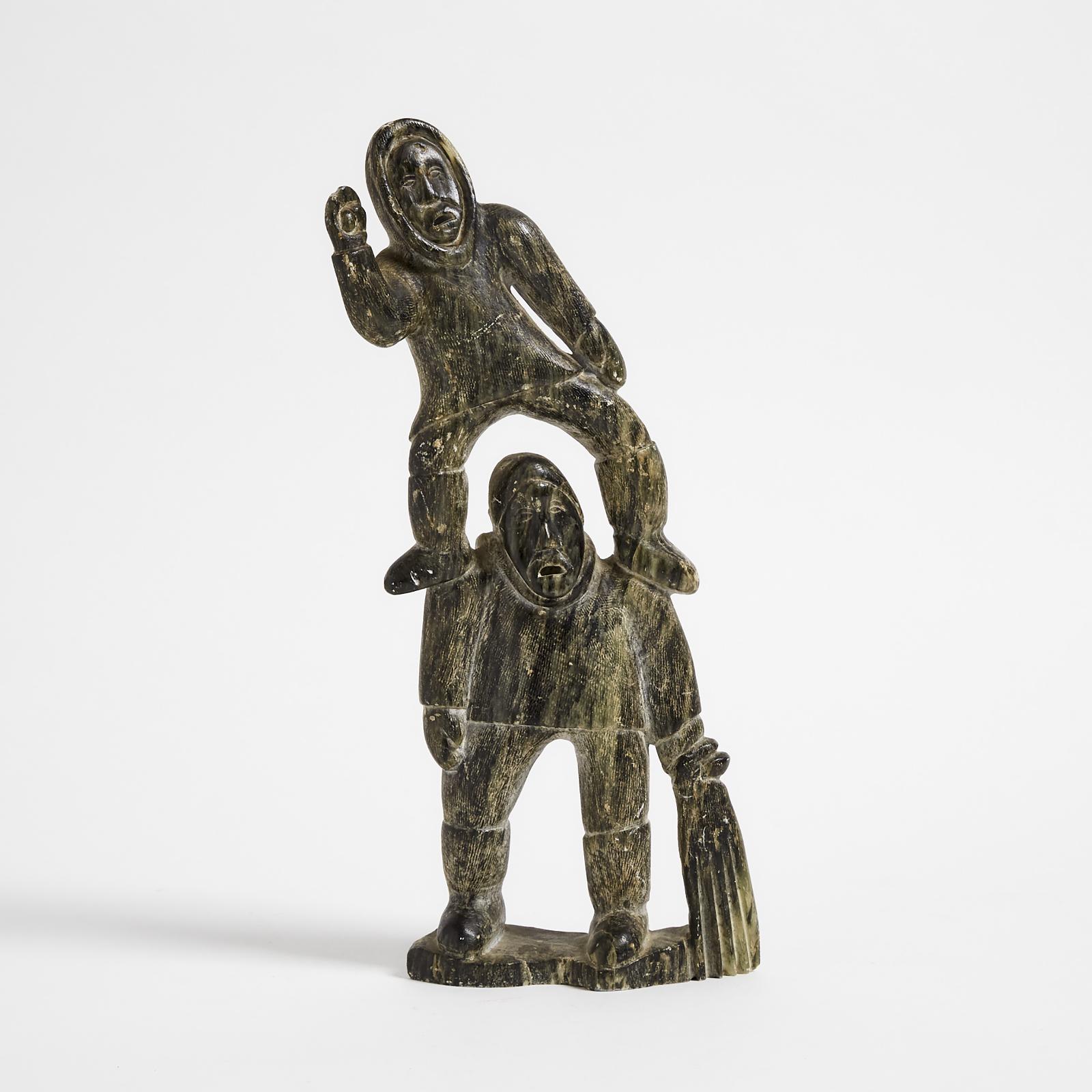 Aisa Tuluga (1899-1970) - Man On Friends Shoulders Looking Out