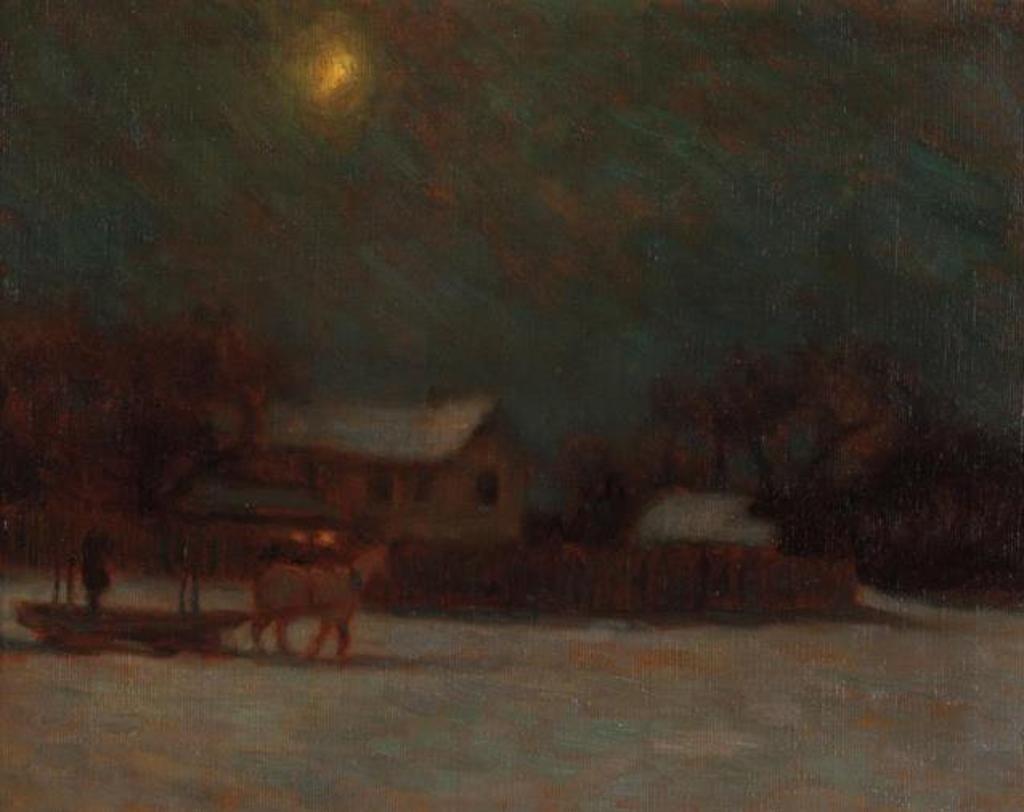 Beatrice Hagarty Robertson (1879-1962) - The Old Farm, Moonlight
