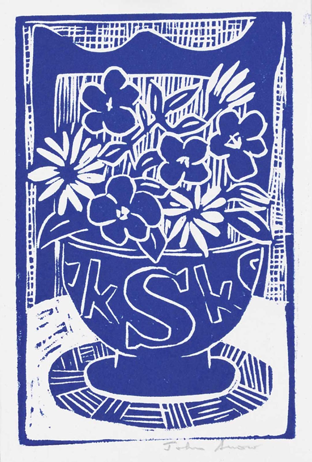 John Harold Thomas Snow (1911-2004) - Untitled - Blue Flower Pot