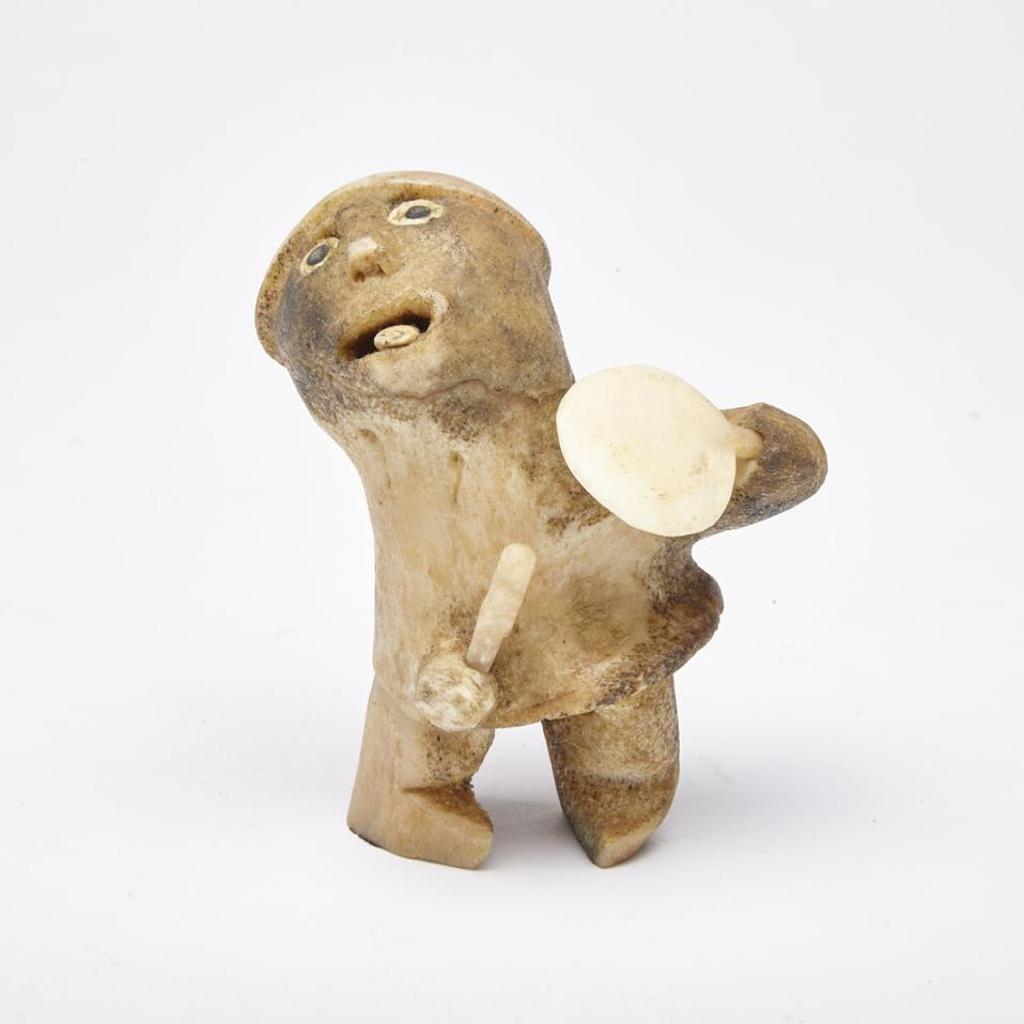 Charlie Ugyuk (1931-1998) - Singing Drum Dancer With Inset Eyes And Tongue