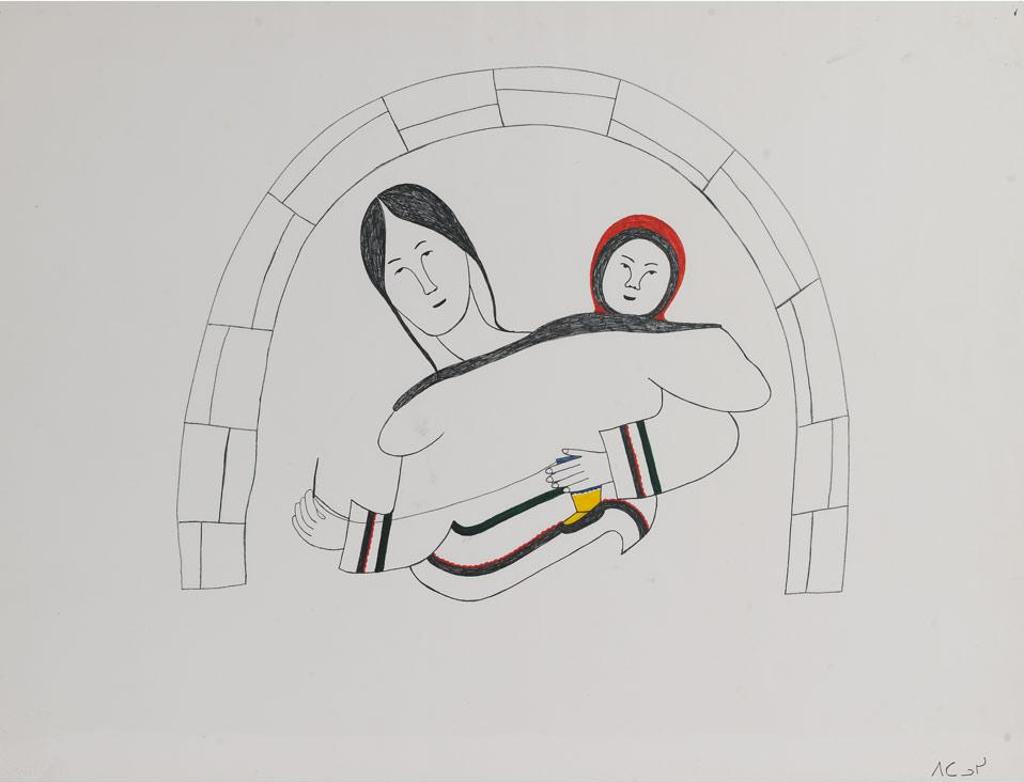 Pitaloosie Saila (1942-2021) - Untitled (Mother And Child, 1968)