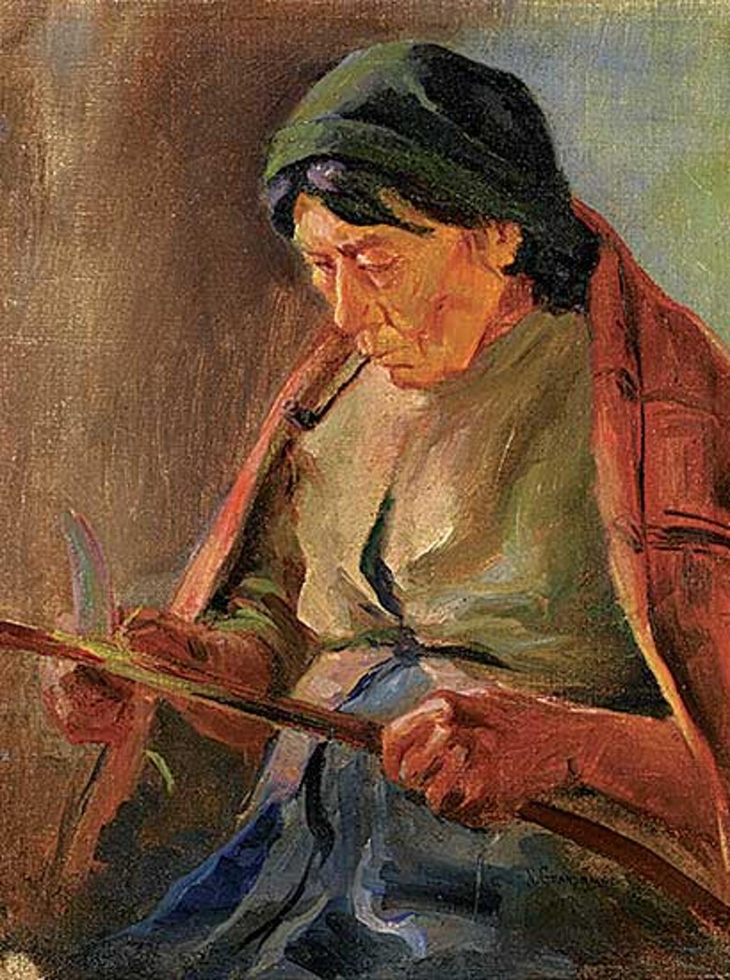 Nicholas (Nickola) de Grandmaison (1892-1978) - Untitled - Woman Working