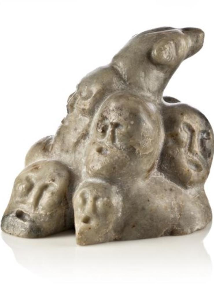 John Tiktak (1916-1981) - Human Faces and Polar Bears Head