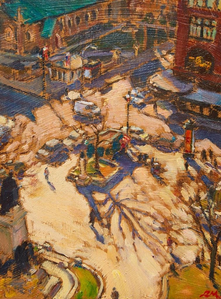 Richard Montpetit (1950) - Statue sur plombant le Square Phillips