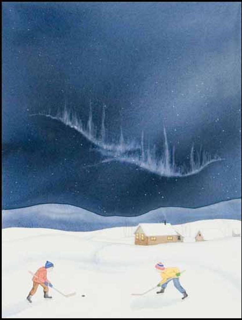 Ann Blades (1947) - Ice Hockey on Backyard Pond (00440/2013-T657)