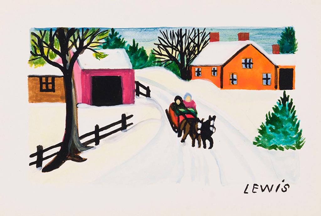 Maud Kathleen Lewis (1903-1970) - Horse Drawn Sleigh