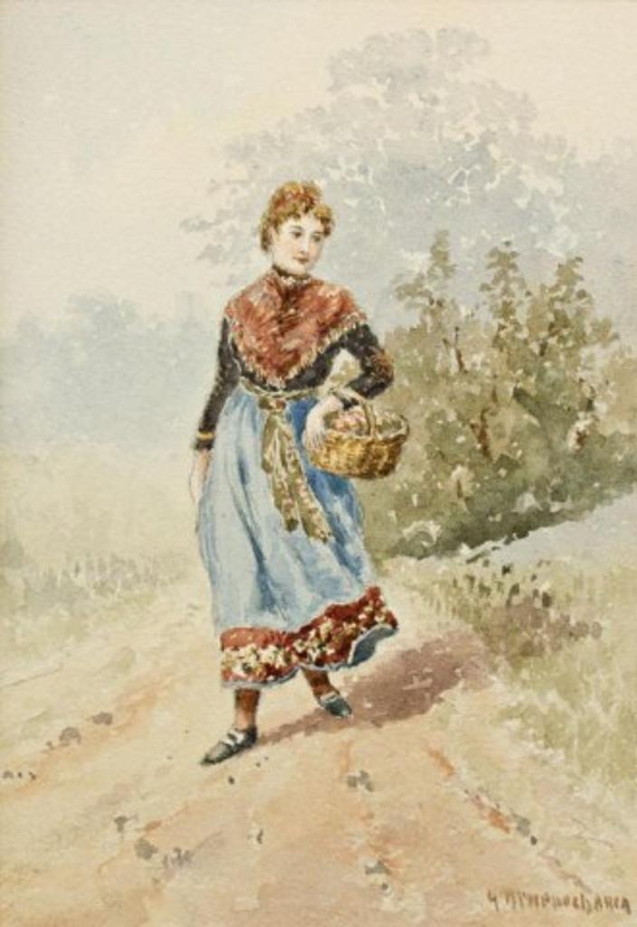 George Robert Bruenech (1851-1916) - Picking Fruit