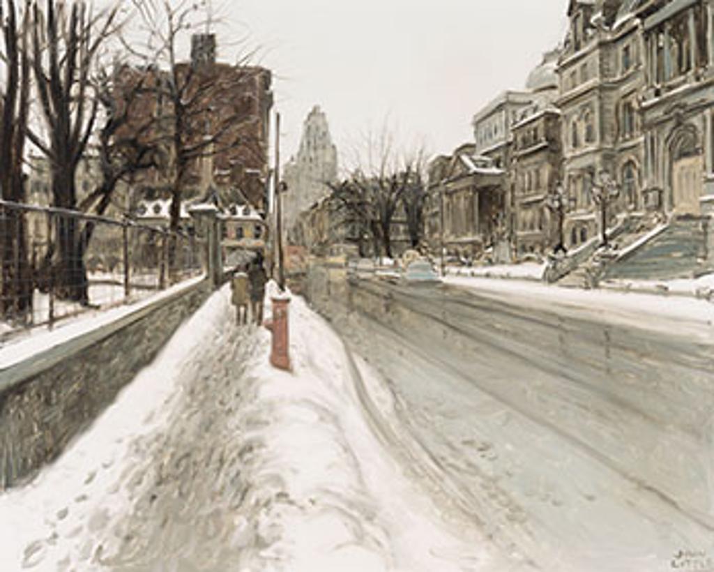 John Geoffrey Caruthers Little (1928-2024) - Rue Notre-Dame juste devant Château Ramezay
