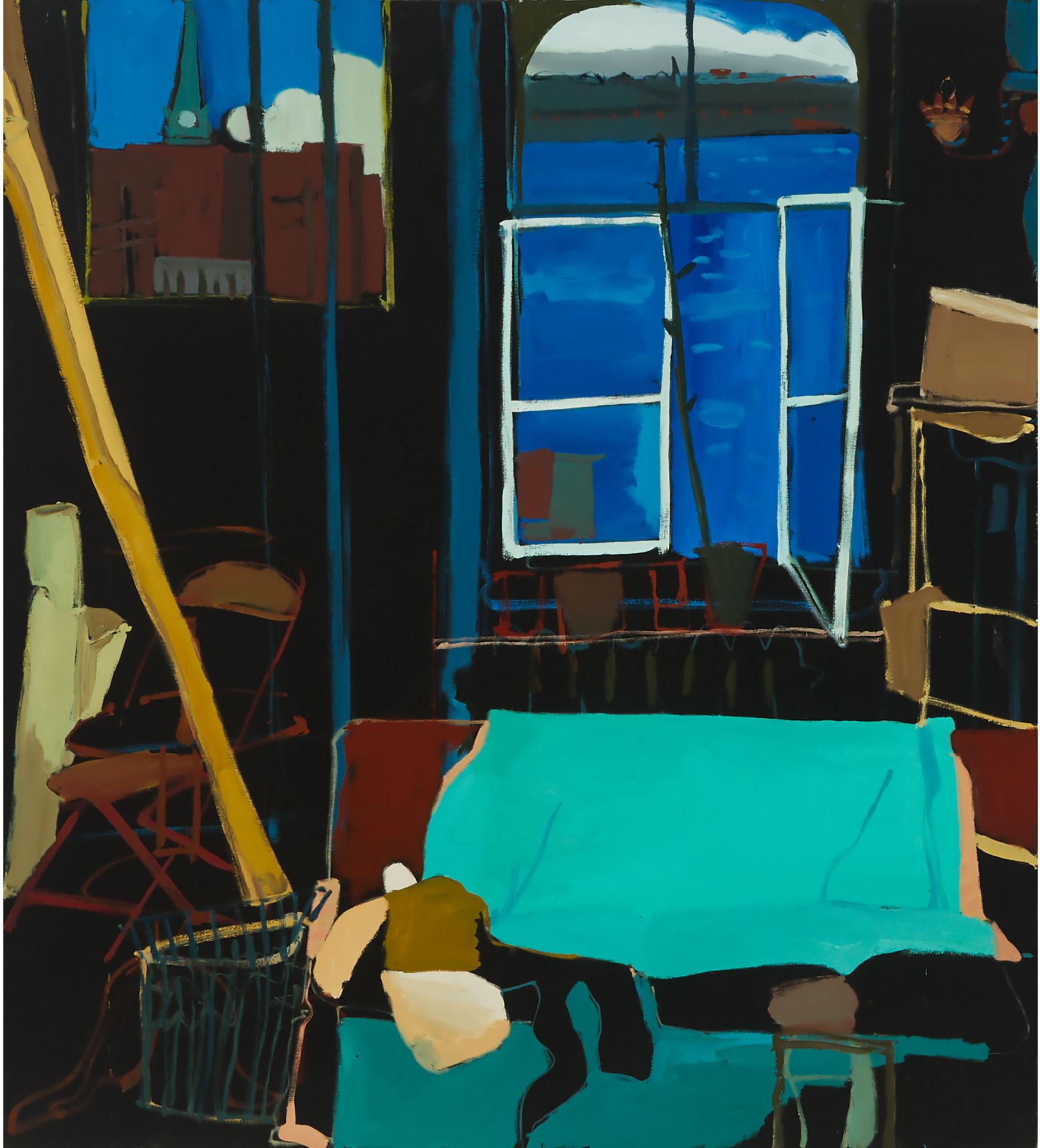 Gerard Collins - Studio Interior With Trinity Church, 1999
