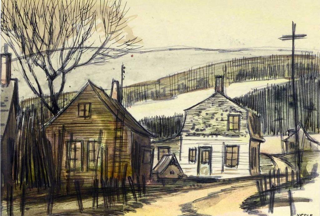 John Geoffrey Caruthers Little (1928-2024) - Early winter in a small town