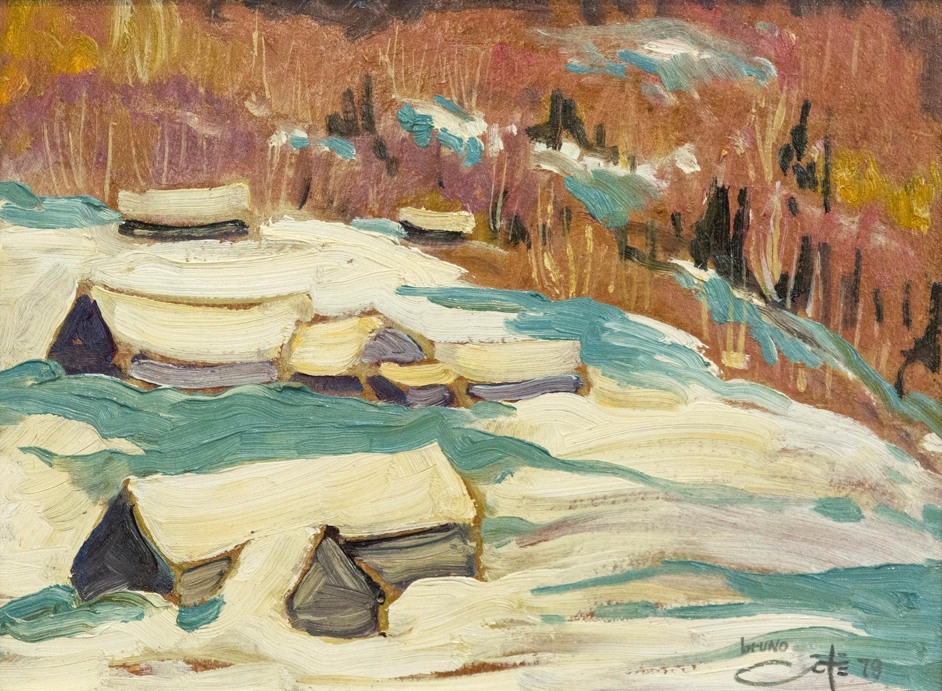Bruno Cote (1940-2010) - Le Plateau ou Rang des Anglais, Les Éboulements, 1979