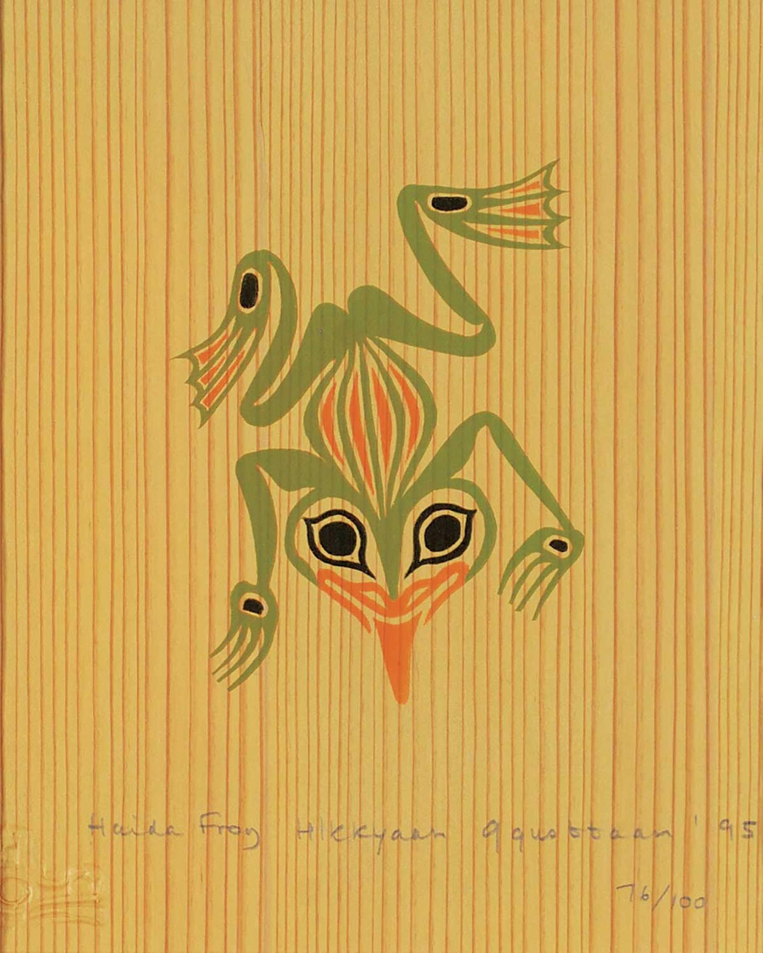 Bill (William) Ronald Reid (1920-1998) - Haida Frog - Hikkyaan Ggusttaan #76/100