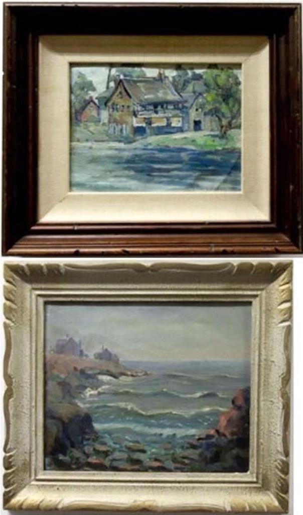 Aileen Alma Cherry - Untitled (Houses Along River);
