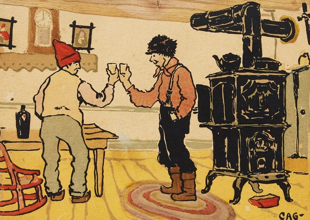 Clarence Alphonse Gagnon (1881-1942) - A Votre Santé