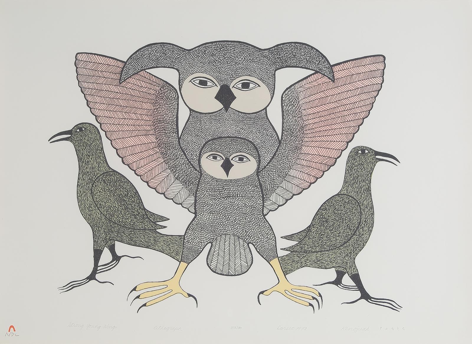 Kenojuak Ashevak (1927-2013) - Strong Young Wings