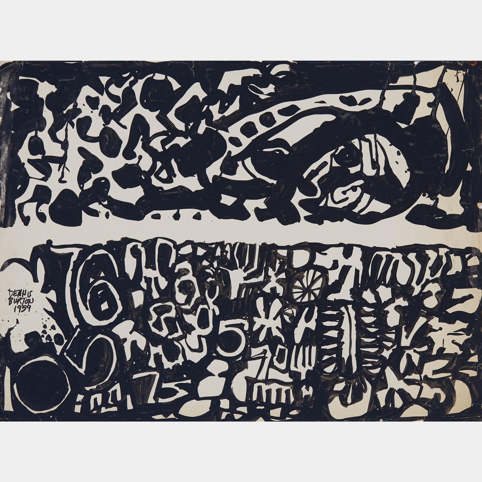 Dennis Eugene Norman Burton (1933-2013) - Untitled - Abstract Composition, 1959