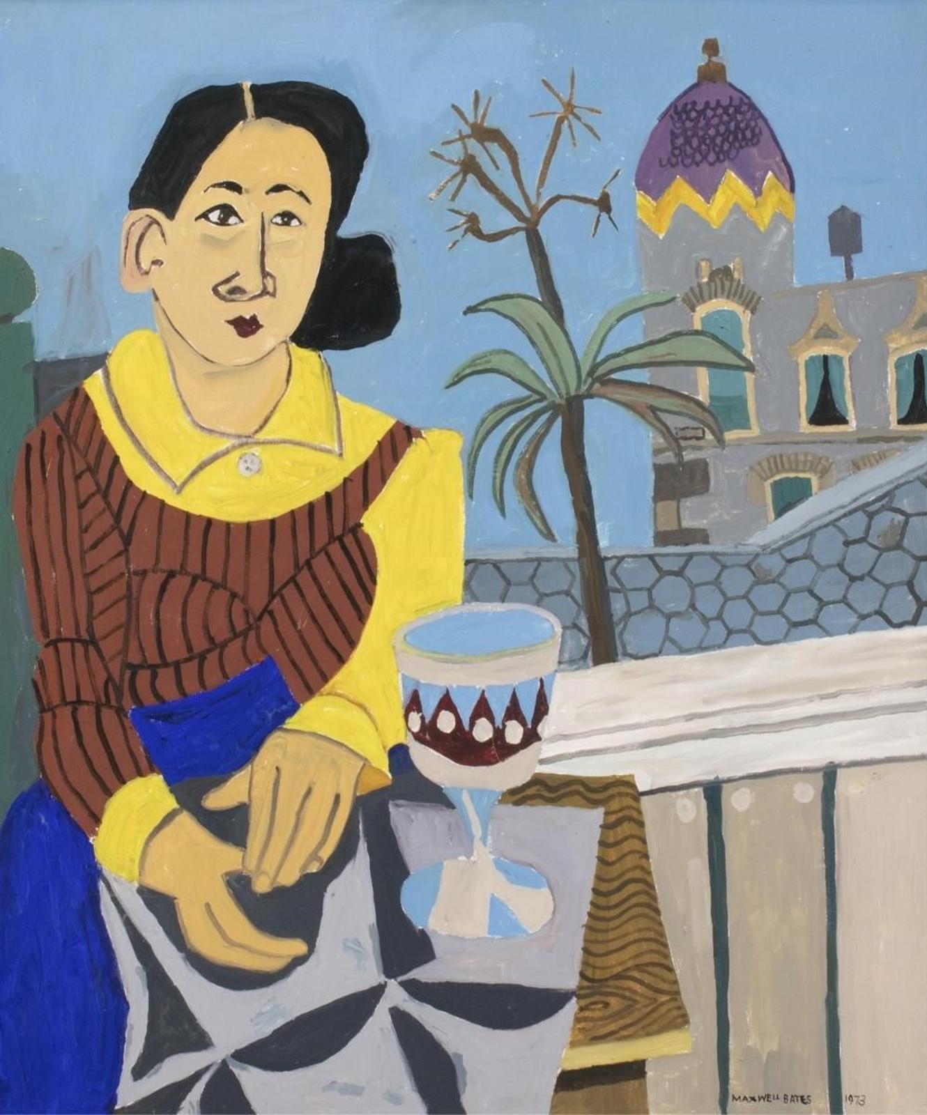 Maxwell Bennett Bates (1906-1980) - Woman Of Nice; 1973