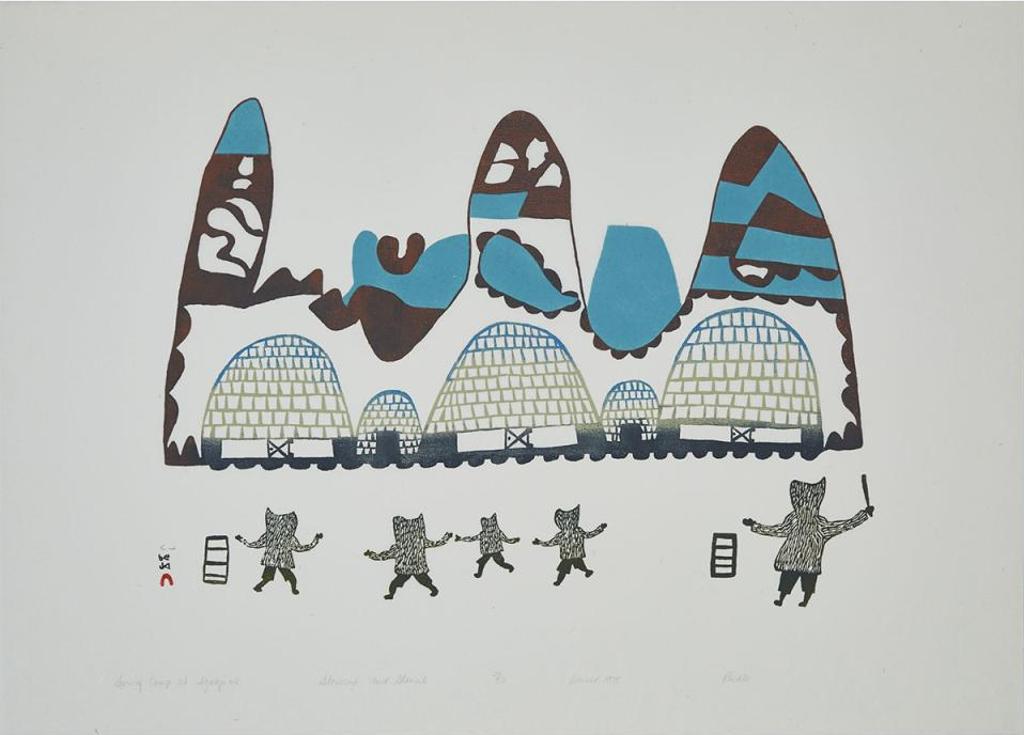 Pudlo Pudlat (1916-1992) - Spring Camp At Iqakjuak