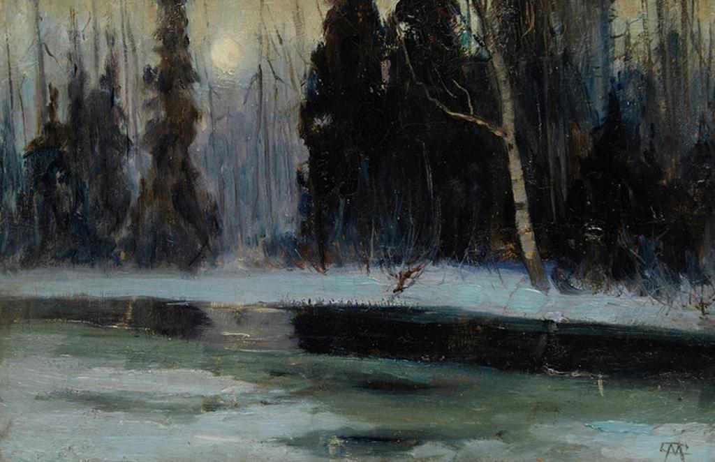 Maurice Galbraith Cullen (1866-1934) - The Cache River at Moonrise