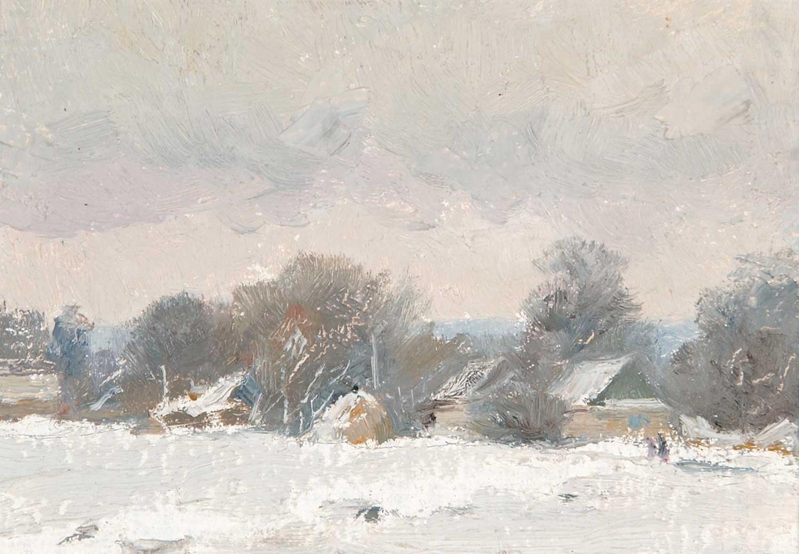 Kiev Andrievsky Sobor - Untitled - Winter Village Scene, Ukraine