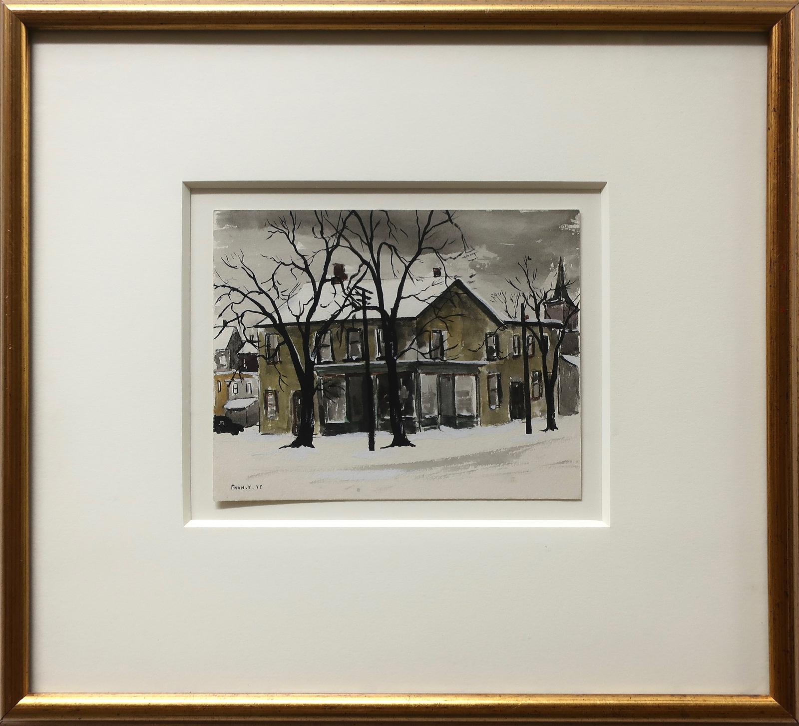 Albert Jacques Franck (1899-1973) - Untitled (Yellow House - Winter)