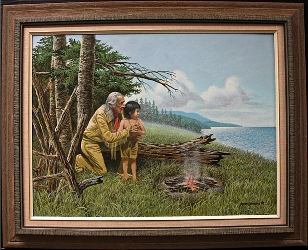 James Richard Lumbers (1929) - Untitled (Chief George And Young Boy)
