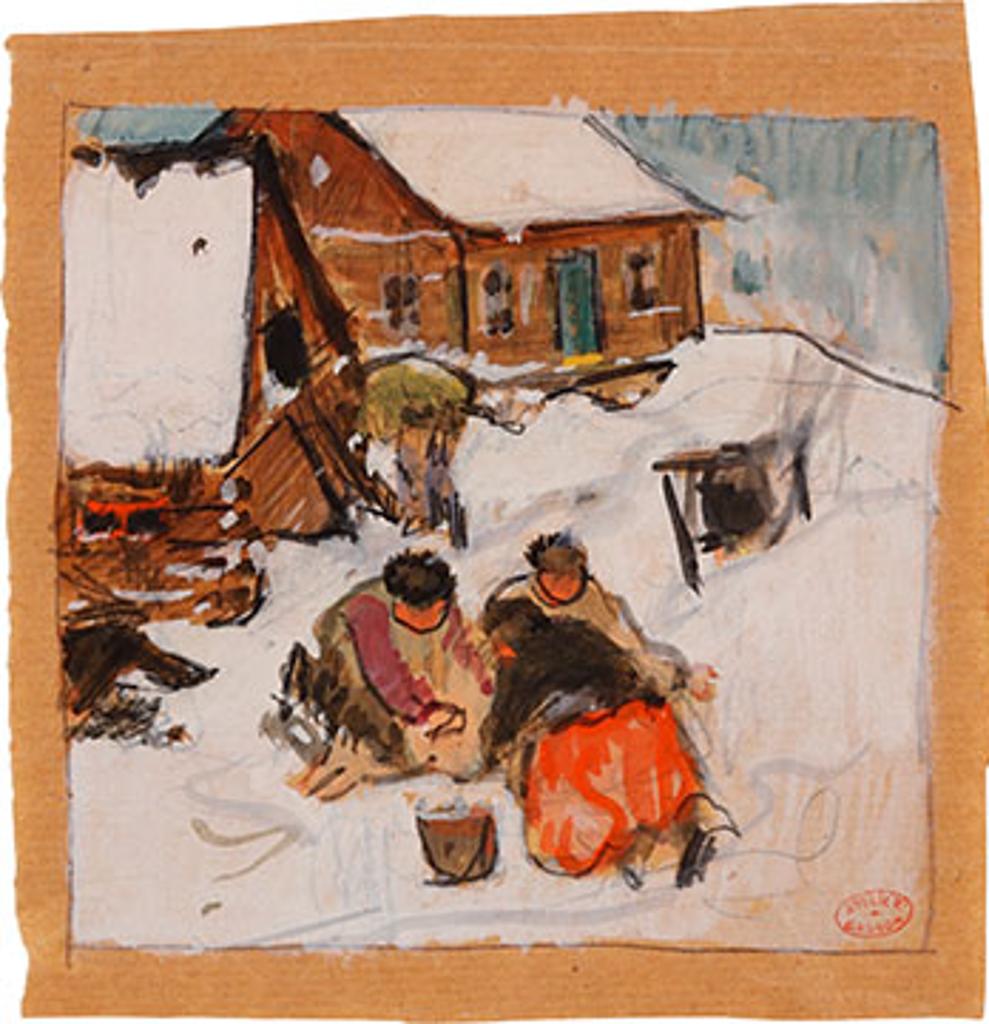 Clarence Alphonse Gagnon (1881-1942) - Jour de boucherie