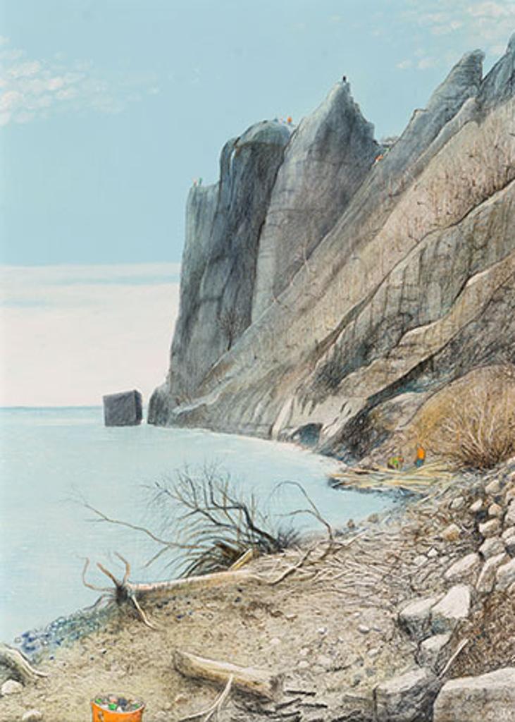 William Kurelek (1927-1977) - Boys Collecting Coloured Pebbles, Scarborough Bluffs