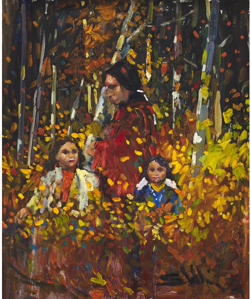 Arthur Shilling (1941-1986) - Figures In The Forest, Autumn