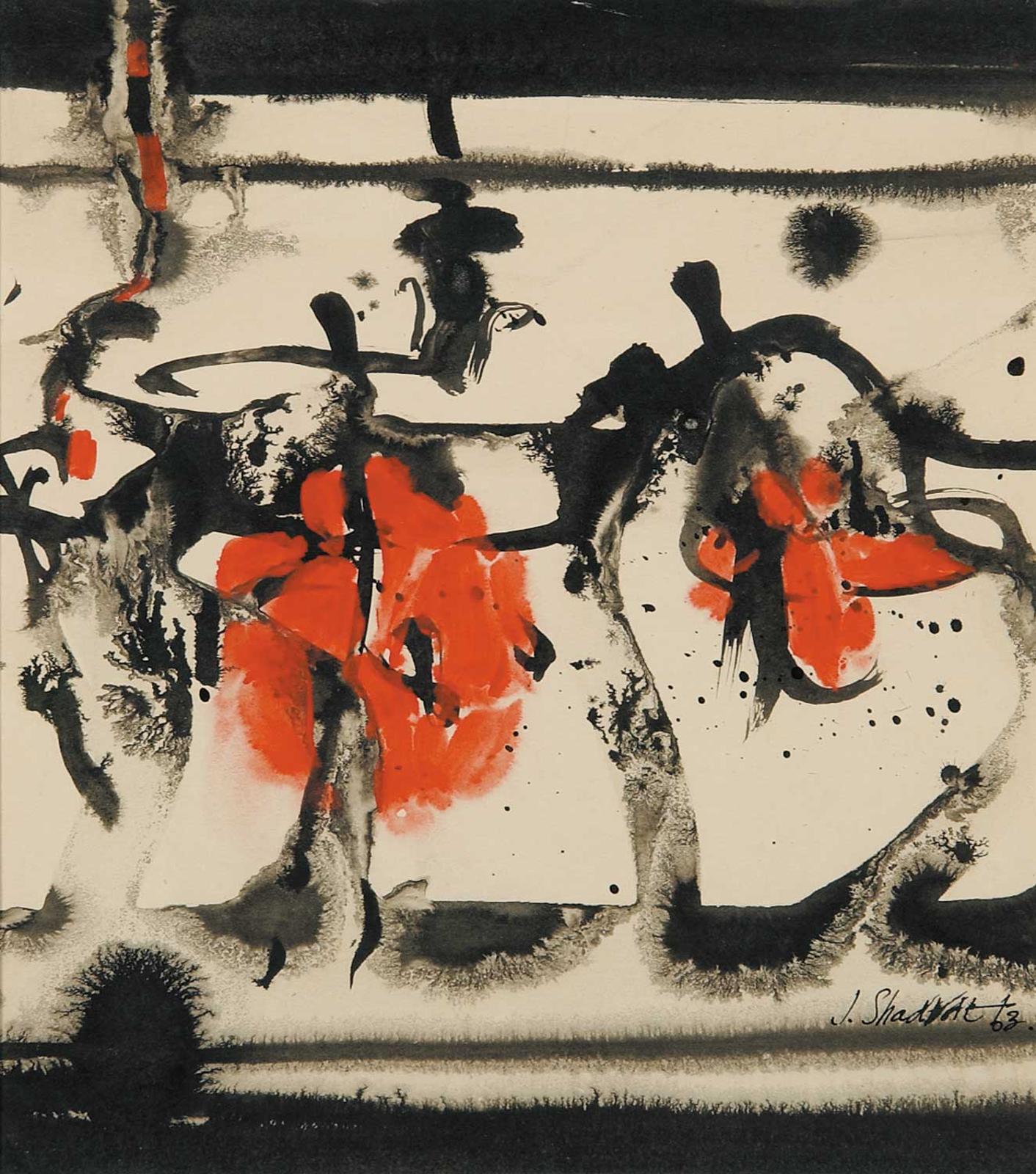 Jack Leaonard Shadbolt (1909-1998) - Untitled - Calligraphic Drawing