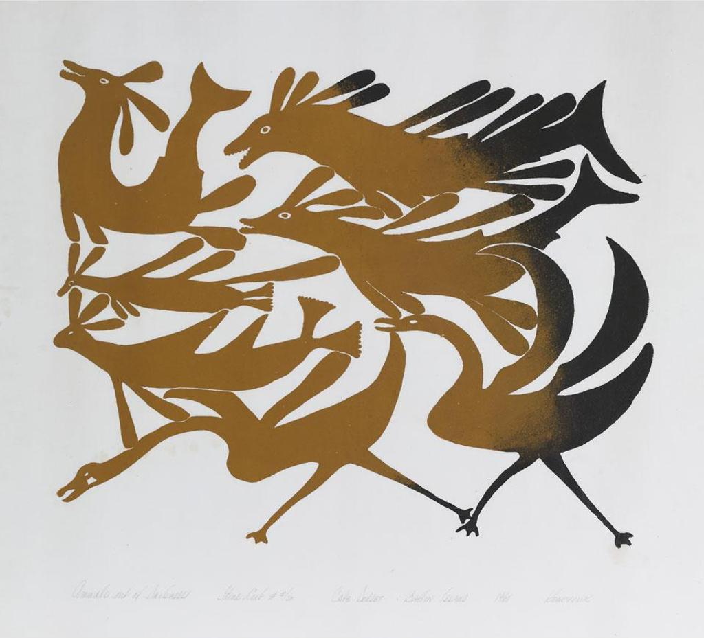 Kenojuak Ashevak (1927-2013) - Animals Out Of Darkness